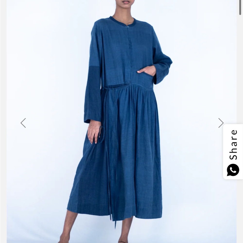 Gorgeous dress by sustainable brand Karnam in Navy